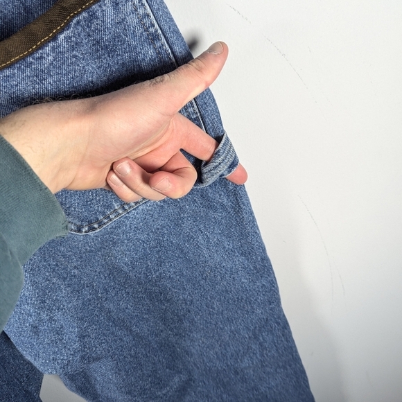 Y2K Riggs by wrangler Workwear rugged utility work carpenter denim jeans 36x34 - Picture 8 of 9